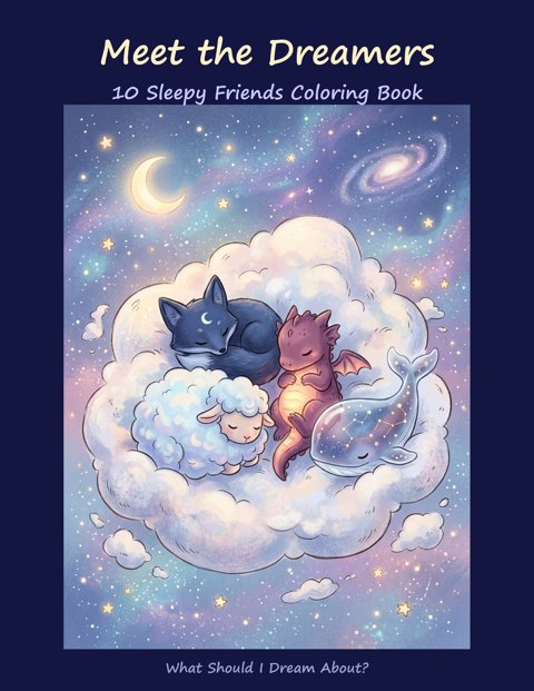 Meet the Dreamers bedtime coloring book cover