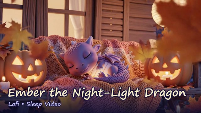Ember the Night-Light Dragon Lofi sleep video