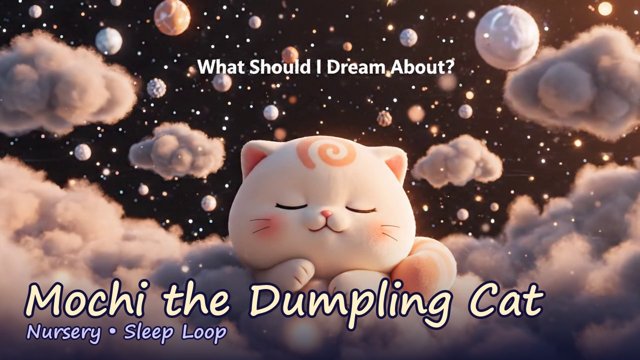 Mochi the Dumpling Cat Nursery sleep video