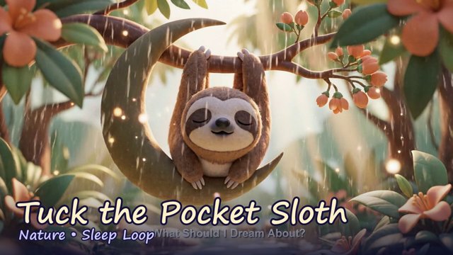 Tuck the Pocket Sloth Nature sleep video