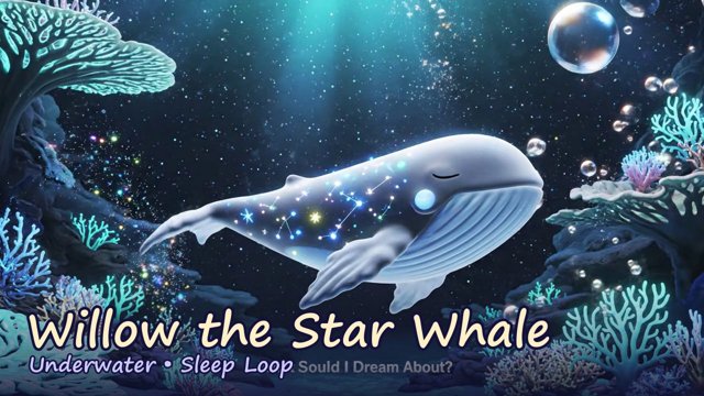 Willow the Star Whale Underwater sleep video