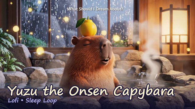 Yuzu the Onsen Capybara Lofi sleep video