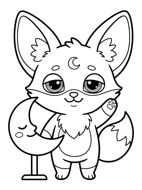 Free Nova the Dream Fox printable coloring page