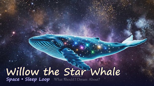 Willow the Star Whale space sleep video